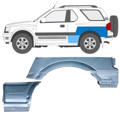 Panel de reparación guardabarros trasero para Opel Frontera B 1999-2002 / Izquierda / Conjunto 12838