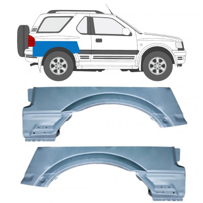 Panel de reparación guardabarros trasero parte superior para Opel Frontera B 1999-2002 / Izquierda / Derecho / Izquierda+Derecha / Conjunto 12836