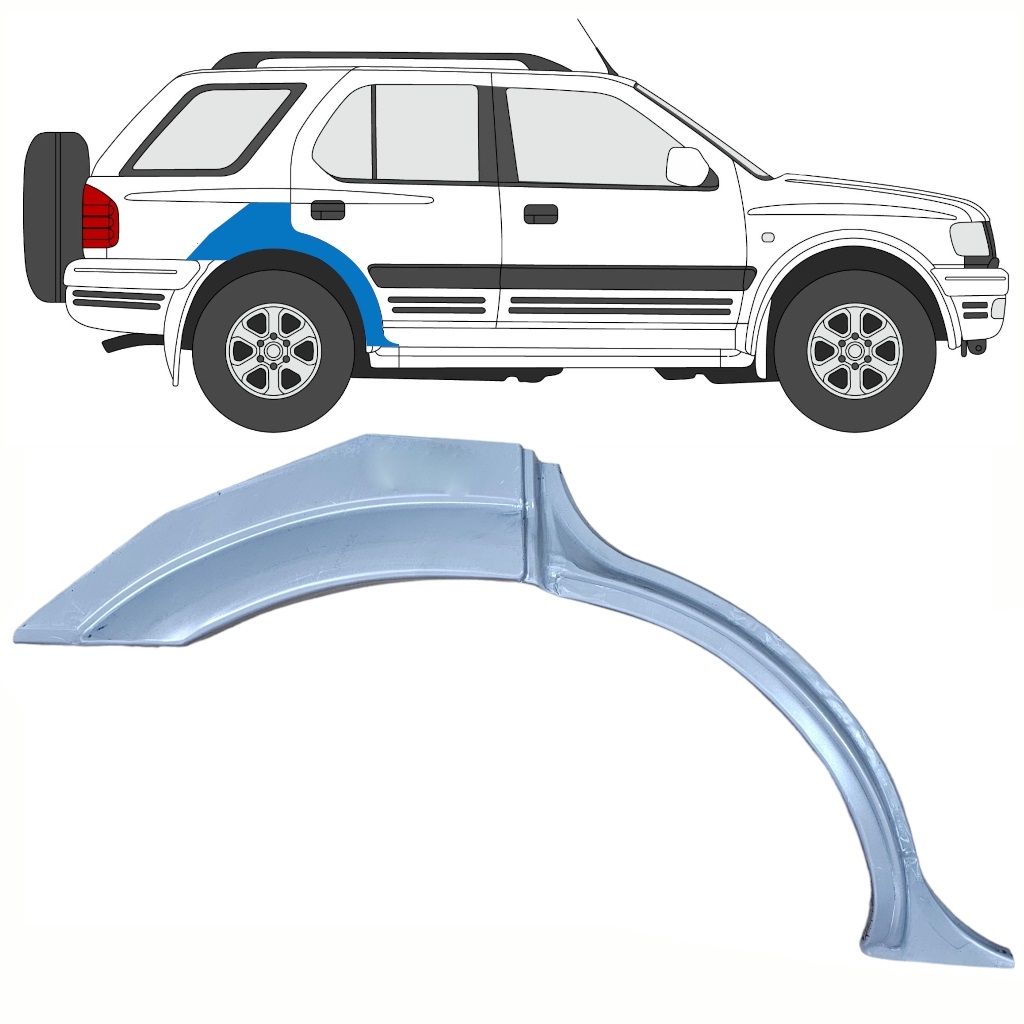 Panel De Reparación Guardabarros Trasero Para Opel Frontera B 1999-2002 / Derecho 8757