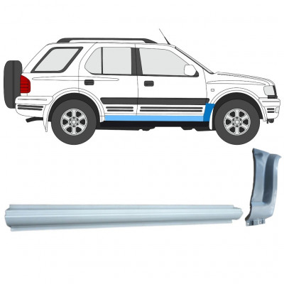 Panel de reparación del umbral + guardabarros delantero para Opel Frontera B 1999-2002 / Derecho / Conjunto 11158