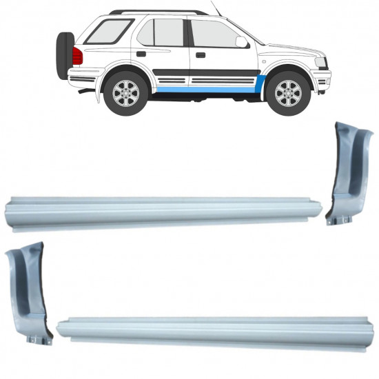 Panel de reparación del umbral + guardabarros delantero para Opel Frontera B 1999-2002 11160