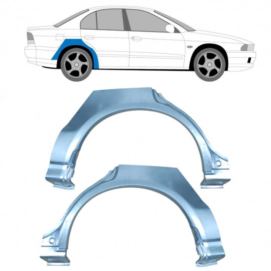 Panel de reparación guardabarros trasero para Mitsubishi Galant 1996-2003 / Izquierda+Derecha / Conjunto 9161