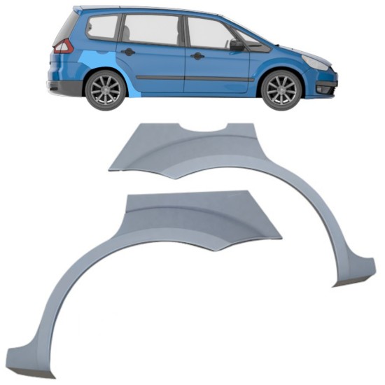Panel de reparación guardabarros trasero para Ford Galaxy 2006-2015 / Izquierda+Derecha / Conjunto 16924