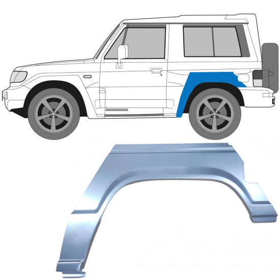 HYUNDAI GALLOPER 1991- 3 PUERTAS PANEL DE REPARACIÓN DEL ALERÓN TRASERO / IZQUIERDA