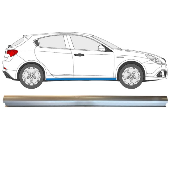 Panel de reparación umbral parte inferior para Alfa Romeo Giulietta 2010-2020 / Derecho 15002 Panel de reparación umbral parte inferior para Alfa Romeo Giulietta 2010-2020 / Derecho 15002