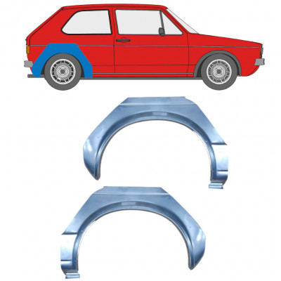 Panel de reparación guardabarros trasero para VW Golf 1 1974- / Izquierda+Derecha / Conjunto 9454