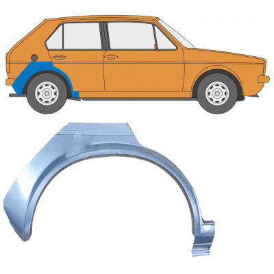 Panel de reparación guardabarros trasero para VW Golf 1 1974- / Derecho 7347