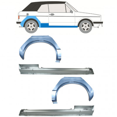 VW GOLF 1 CABRIO 1979-1993 PANEL DE REPARACIÓN DEL ALERÓN TRASERO + PANEL DE UMBRAL / KIT / DERECHA + IZQUIERDA