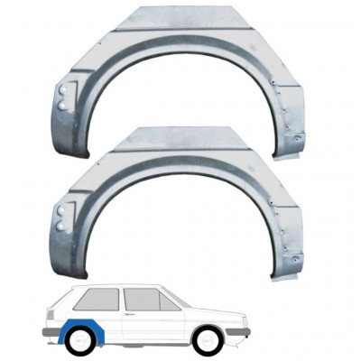 Panel de reparación guardabarros trasero para VW Golf 2 1982- / Izquierda+Derecha / Conjunto 9626