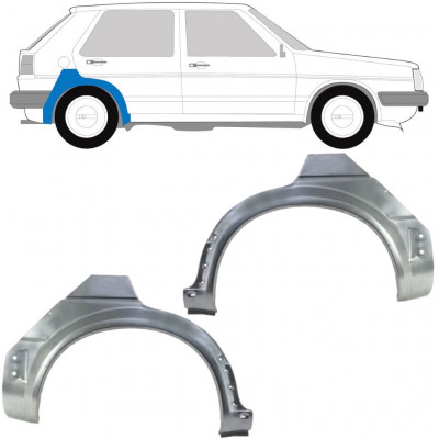 Panel de reparación guardabarros trasero para VW Golf 2 1982- / Izquierda+Derecha / Conjunto 9679