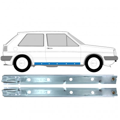 Panel de reparación del umbral interno para VW Golf 2 1982-1992 / Izquierda+Derecha / Conjunto 11027