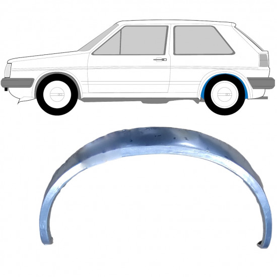 Panel de reparación guardabarros trasero interno para VW Golf 2 1982- / Izquierda 7846