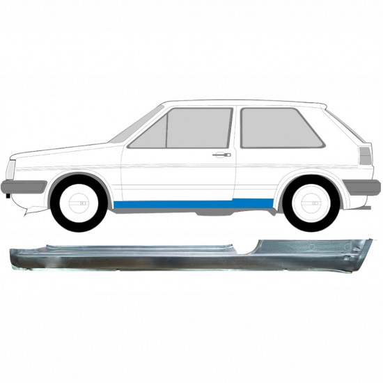 Panel de reparación del umbral para VW Golf 2 1982- / Izquierda 7098