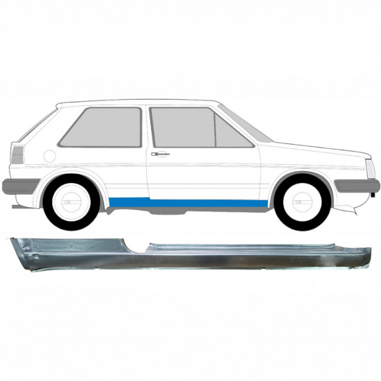 Panel de reparación del umbral para VW Golf 2 1982- / Derecho 7097