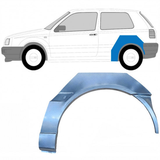 Panel de reparación guardabarros trasero para VW Golf 3 1991- / Izquierda 9090