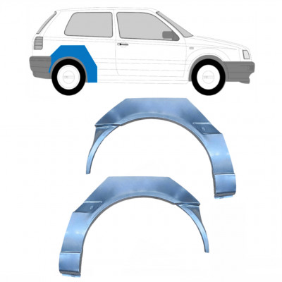 Panel de reparación guardabarros trasero para VW Golf 3 1991- / Izquierda+Derecha / Conjunto 10252