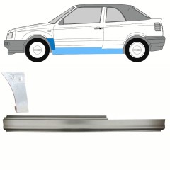 Panel de reparación del umbral + guardabarros delantero para Volkswagen Golf 3 1991-1998 / Izquierda / CABRIO / Conjunto 10201