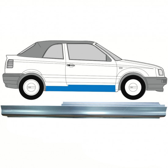 Panel de reparación del umbral para VW Golf 3 1993-1998 / Derecho / CABRIO 8751