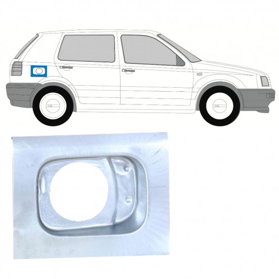 Panel de reparación boca de combustible para Volkswagen Golf 3 1991- 12512