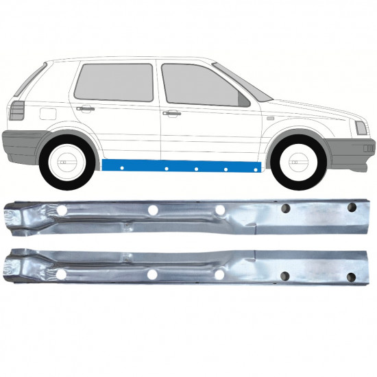 VOLKSWAGEN GOLF 3 1991- PANEL DE REPARACIÓN DEL UMBRAL INTERIOR / KIT