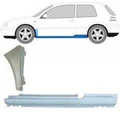 Umbral completo + Panel de reparación guardabarros delantero para Volkswagen Golf 4 1997-2006 / Izquierda / Conjunto 8732