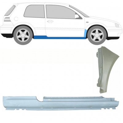 Panel de reparación del umbral + guardabarros delantero para VW Golf 4 1997- / Derecho /  8731