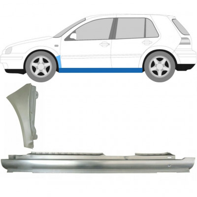 Panel de reparación del umbral + guardabarros delantero para VW Golf 4 1997- / Izquierda /  8728