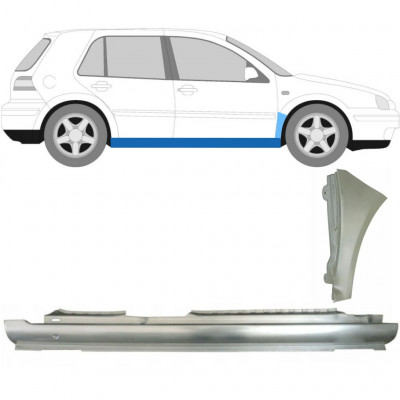 Panel de reparación del umbral + guardabarros delantero para VW Golf 4 1997- / Derecho /  8727