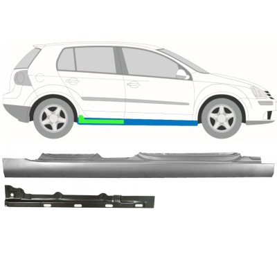 Panel de reparación del umbral interior y exterior para Volkswagen Golf 5 2003-2009 / Derecho / Conjunto 11138