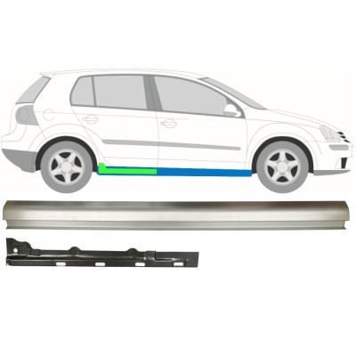 Panel de reparación del umbral interior y exterior para Volkswagen Golf 5 2003-2009 / Derecho / Conjunto 11708