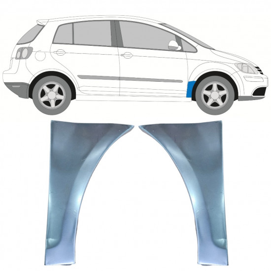 Panel de reparación guardabarros delantero para VW Golf Plus 2005-2013 / Izquierda+Derecha / Conjunto 9922