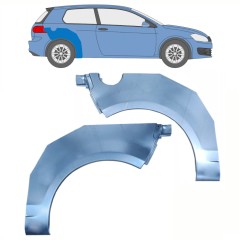 Panel de reparación guardabarros trasero para Volkswagen Golf 6 2008-2013 / Izquierda+Derecha / Conjunto 10071