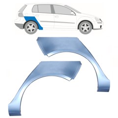 Panel de reparación guardabarros trasero para Volkswagen Golf 5 2003-2009 / Izquierda+Derecha / Conjunto 10092