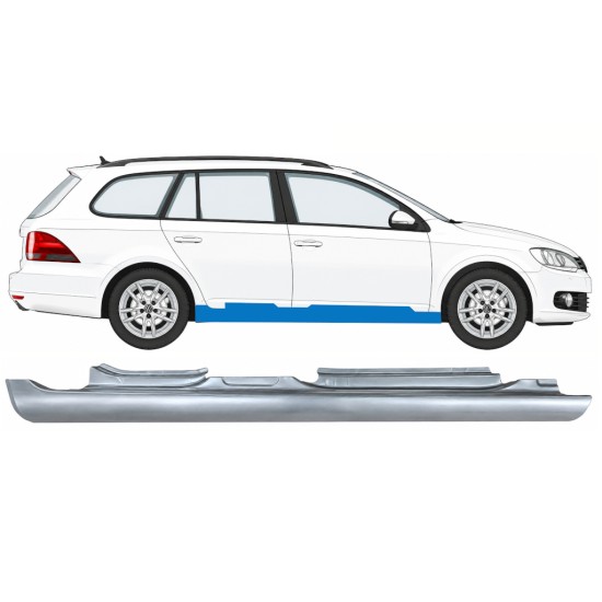 Umbral completo para Volkswagen Golf 6 2008-2013 / Derecho / COMBI 17047