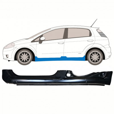 Panel de reparación del umbral para Fiat Punto / Grande / Evo 2005-2018 / Izquierda 8638