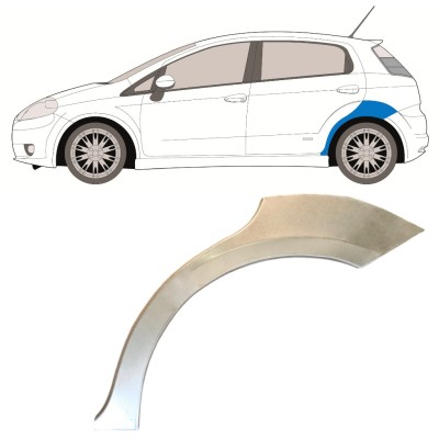 Panel de reparación guardabarros trasero para Fiat Grande Punto Evo 2005- / Izquierda 14760
