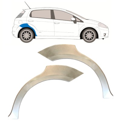 Panel de reparación guardabarros trasero para Fiat Grande Punto Evo 2005- / Izquierda+Derecha / Conjunto 14761