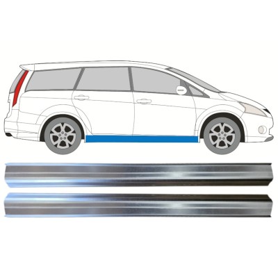 Panel de reparación del umbral para Mitsubishi Grandis 2004-2011 / Izquierda+Derecha 14528