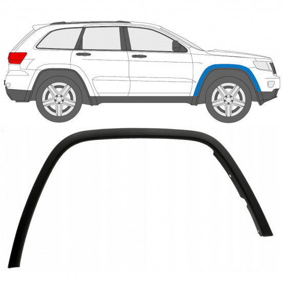 Moldura lateral guardabarros delantero para Jeep Grand Cherokee 2010-2021 / Derecho 12948