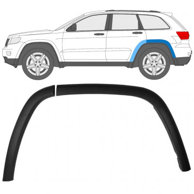 Moldura lateral guardabarros trasero para Jeep Grand Cherokee 2010-2021 / Izquierda / Conjunto 12951