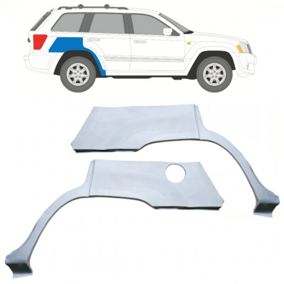 Panel de reparación guardabarros trasero para Jeep Grand Cherokee 2005-2010 / Izquierda+Derecha / Conjunto 10657