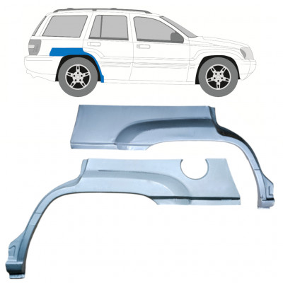 Panel de reparación guardabarros trasero para Jeep Grand Cherokee 1998-2005 / Izquierda+Derecha / Conjunto 9843