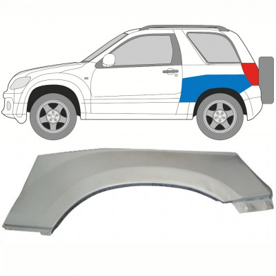 Panel de reparación guardabarros trasero parte superior para Suzuki Grand Vitara 2005-2012 / Izquierda 8508