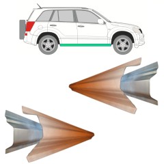 Panel de reparación del umbral interior y exterior para Suzuki Grand Vitara 2005-2014 / Izquierda+Derecha / Conjunto 11491