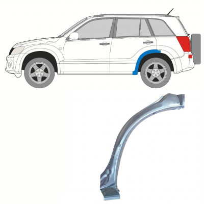 Panel de reparación guardabarros trasero parte delantera para Suzuki Grand Vitara 2005-2012 / Izquierda 10176