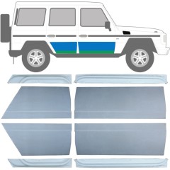 Panel de reparación puerta delantera + trasera interna + externa para Mercedes G-Class W460 W461 W463 1979-2017 / Izquierda+Derecha / Conjunto 9471
