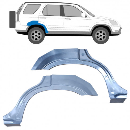 Panel de reparación guardabarros trasero para Honda CRV 2002-2006 / Izquierda+Derecha / Conjunto 9658