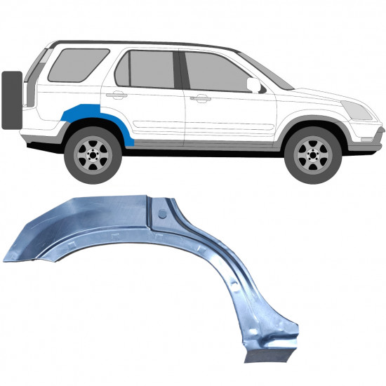 Panel de reparación guardabarros trasero para Honda CRV 2002-2006 / Derecho 7007