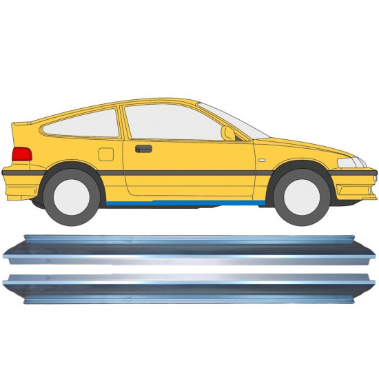 Panel de reparación del umbral para Honda CRX 1987-1992 / Izquierda+Derecha / Conjunto 9302