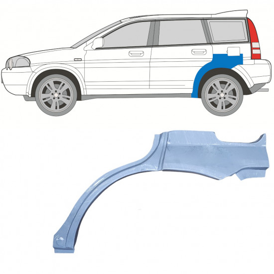 Panel de reparación guardabarros trasero para Honda HRV 1999-2006 / Izquierda 5847